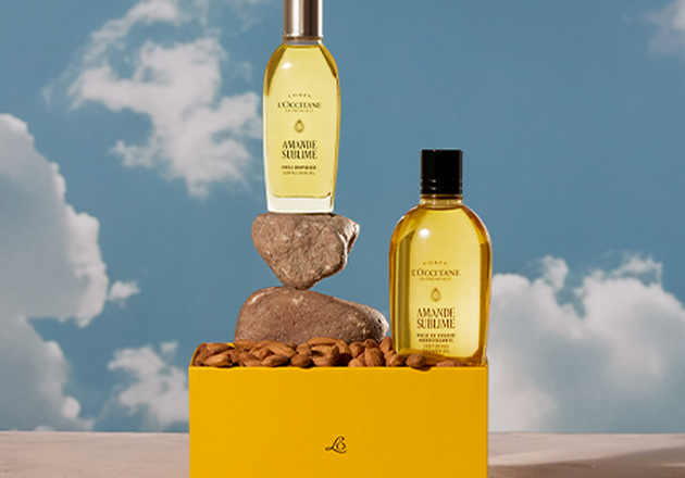 L'OCCITANE Almond Gift Set, with L'OCCITANE Almond Shower Oil, L'OCCITANE Almond Milk Concentrate & L'OCCITANE Almond Delicious Hands