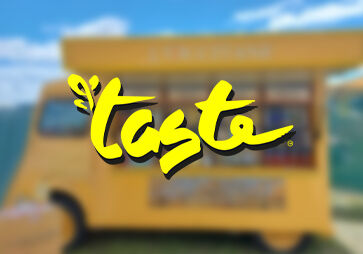 Yellow Locci Truck with Taste of London Logo