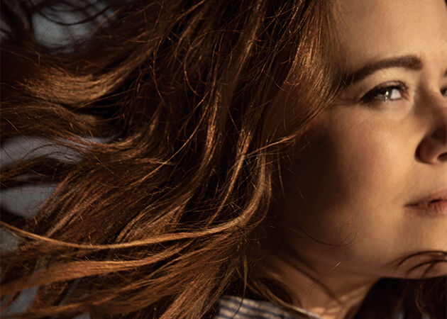 Side view image of a woman's hair