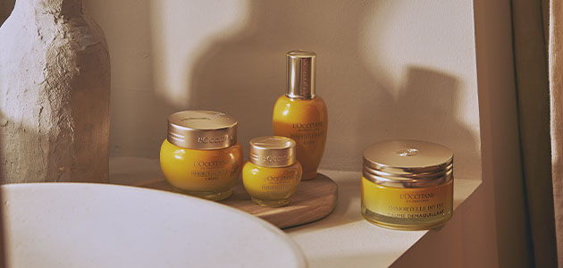 This image shows the L'OCCITANE Immortelle Divine range