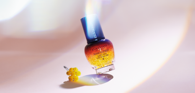 The image shows L'OCCITANE Immortelle Overnight Reset Eye serum