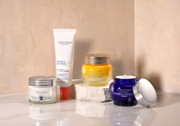 This image shows the L'OCCITANE Immortelle Precious range 