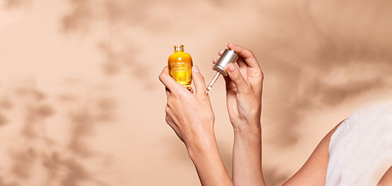 Immortelle Divine Youth Oil being applied to skin, Restores Skin Health, Natural, Detoxifies, Increases Collagen Turnover, Moisturises, Anti-ageing, Beautifying   