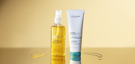 This shoes the L'OCCITANE Cream to Foam Cleanser and on the side you can see its ingredients organic fig and honey from Provence