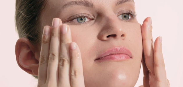 A woman's skin glowing 