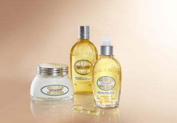 L'OCCITANE Almond Shower Oil Eco-Refill, L'OCCITANE Luxury Size Forever Bottle, L'OCCITANE Luxury Size Almond Shower Oil, Reduce Waste
