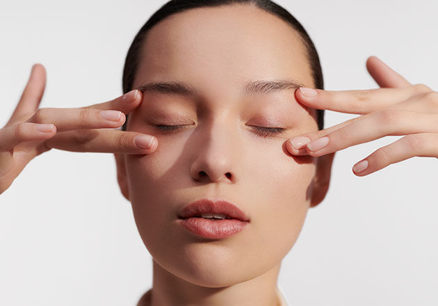Woman applying L'OCCITANE Immortelle Eye Balm 