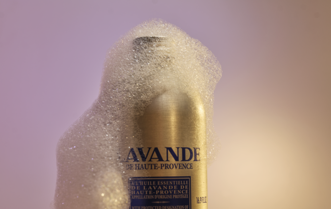L'OCCITANE Lavender Bath, L'OCCITANE Lavender Foaming Bath, L'OCCITANE Lavender Shower Gel, L'OCCITANE Relaxing Candle, L'OCCITANE Moment of Wellbeing & Relaxation in the Bath  &nbsp;
