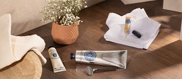 L&rsquo;OCCITANE Shea One Minute Hand Scrub, L&rsquo;OCCITANE Shea Nail & Cuticle Nourishing Oil, L&rsquo;OCCITANE Shea Butter Hand Cream, L&rsquo;OCCITANE Magic Key - Tube Squeezer