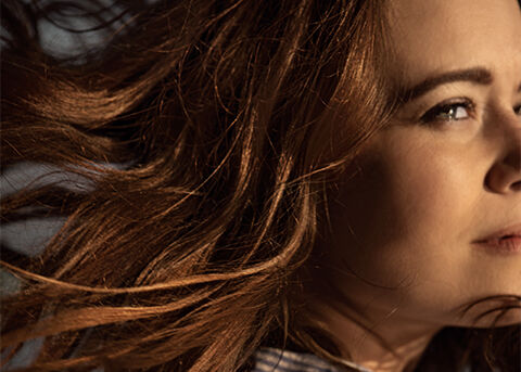 Side view image of a woman's hair