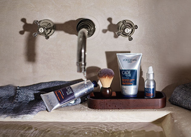 Cade Collection, Men, Wild Juniper, Proven&ccedil;al Hillsides, Cade Essential Oil, Cade Face Cleanser, Shaving Brush, Cade After-Shave Balm, Cade Energising Fluid 