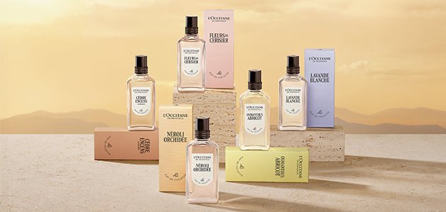 L'OCCITANE 86 Champs Fig & Rose Eau de Parfum, L'OCCITANE Olivier Ond&eacute; Eau de Parfum, L'OCCITANE Cherry Blossom Eau de Toilette, L'OCCITANE Verbena Eau de Toilette, L'OCCITANE 86 Champs Rasberry & Matcha Green Tea Eau de Parfum, Herbae par L'OCCITANE Eau de Parfum, L'OCCITANE Karit&eacute; Cors&eacute; Eau de Parfum