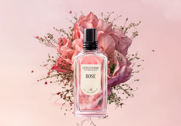 L'OCCITANE Rose Collection, Floral, Delicate, Pink Roses, Leaves, Rose Eau de Toilette, Rose Shower Gel, Rose Fresh Mist, Rose Hand Cream