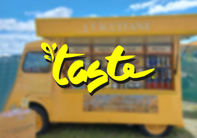 Yellow Locci Truck with Taste of London Logo