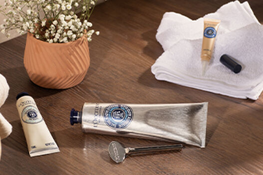 L&rsquo;OCCITANE Shea One Minute Hand Scrub, L&rsquo;OCCITANE Shea Nail & Cuticle Nourishing Oil, L&rsquo;OCCITANE Shea Butter Hand Cream, L&rsquo;OCCITANE Magic Key - Tube Squeezer