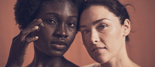 This image shows two women looking at the viewer