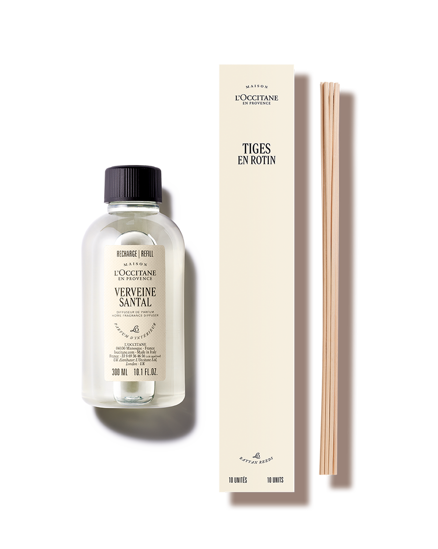 Verveine Santal Home Diffuser Refill Set 240ml | L&rsquo;Occitane en Provence