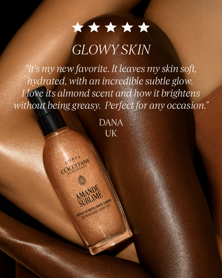 view 7/8 of Almond (Amande) Shimmering Body Oil, , RECT
