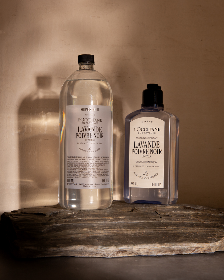 Lavande Poivre Noir (Formerly L'Occitan) Perfumed Shower Gel Refill, RECT (1) 500 ml | L&rsquo;Occitane en Provence